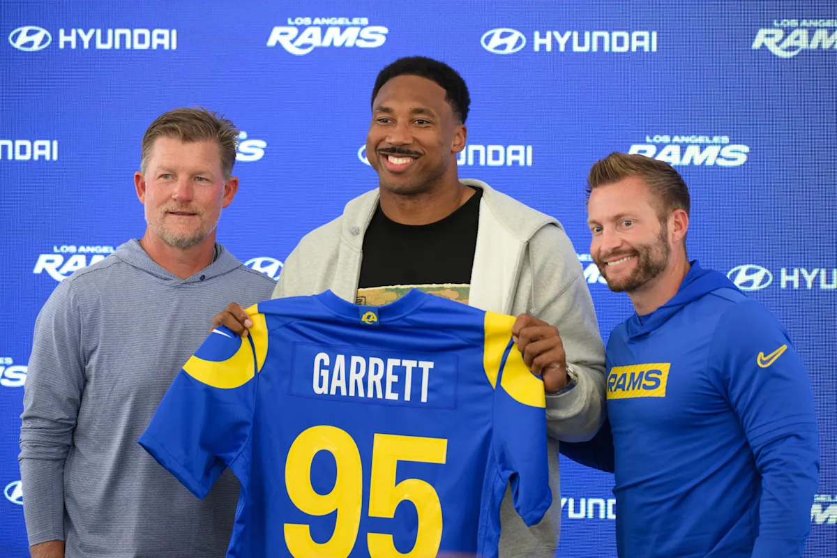 Sean McVay says he spoke with Aaron Donald about bringing Myles Garrett to Rams creates buzz