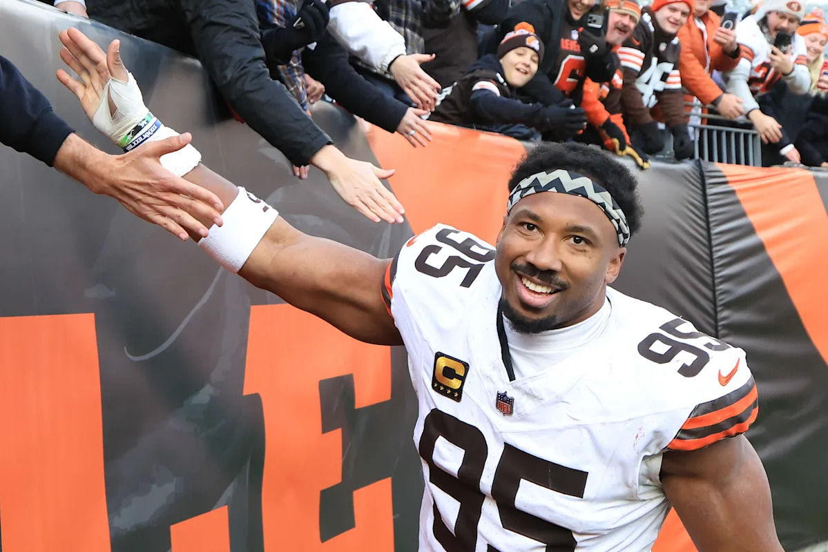 Browns reportedly trading DPOY Myles Garrett to Rams observed today